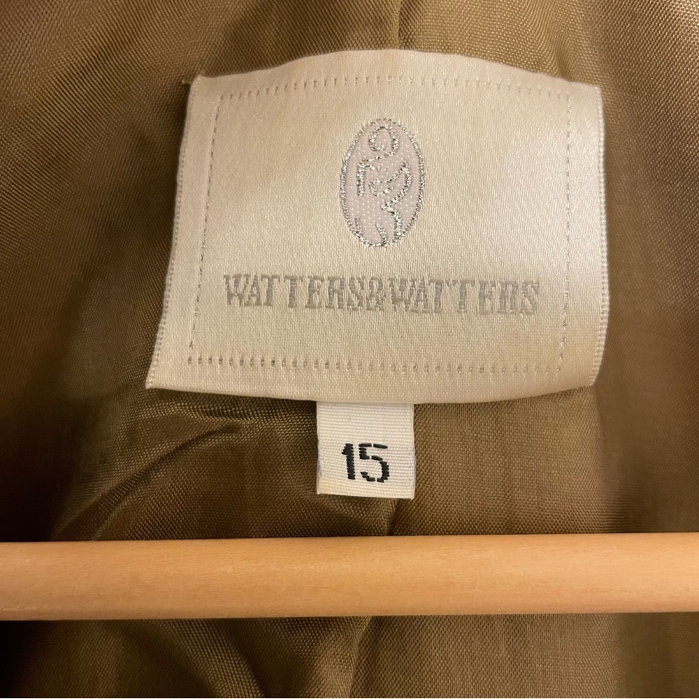Watters & Watters Iridescent Brown Raw Silk jacket, Mother Of The Bride, Sz 15 - Picture 2 of 8